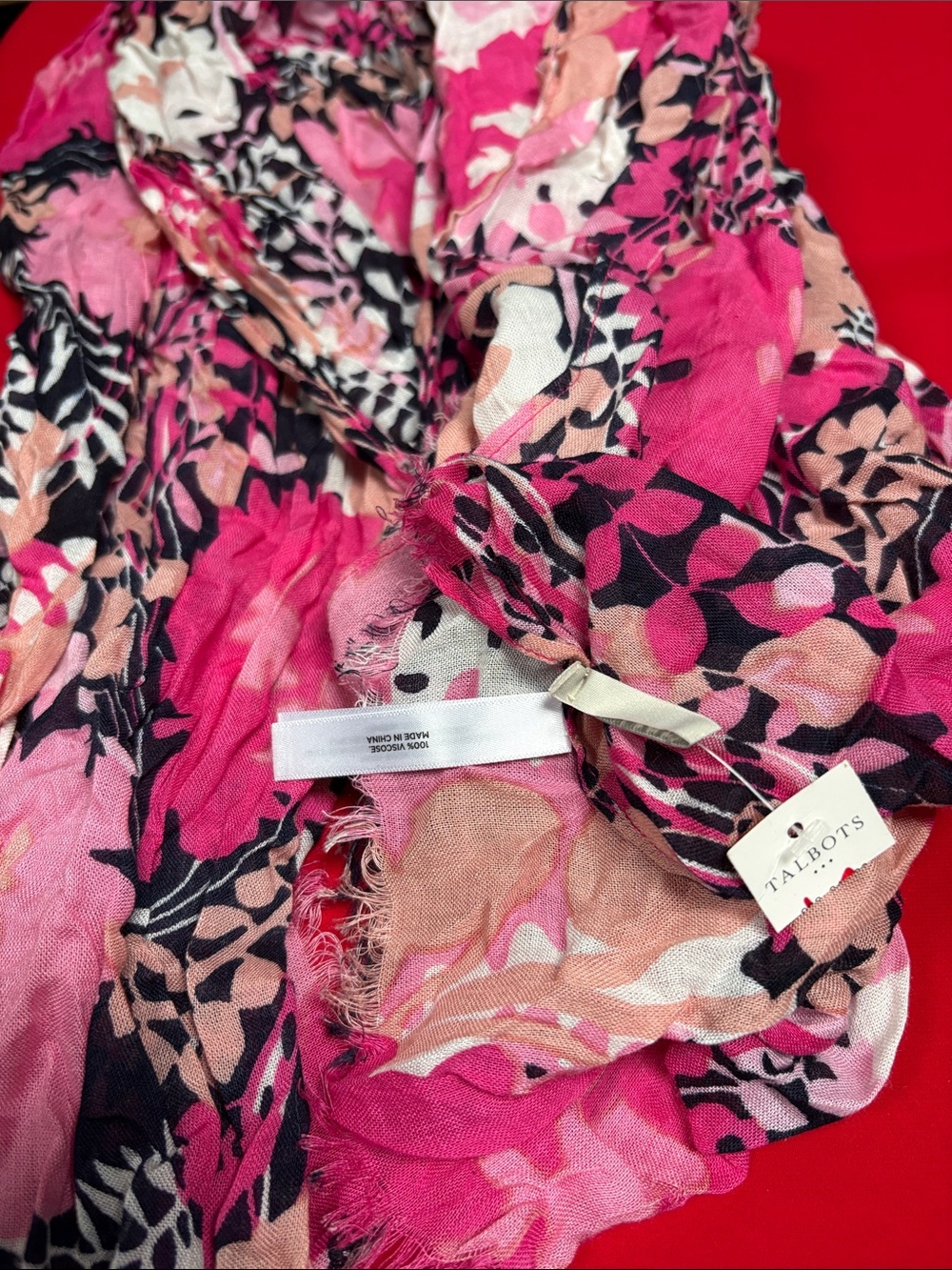 Talbots gorgeous floral viscose scarf. NWT!!